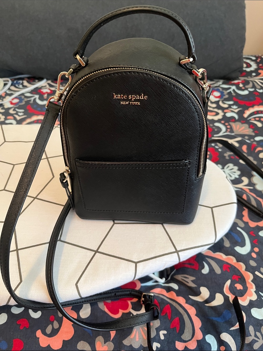 Black Kate Spade Cameron Mini Convertible Backpack